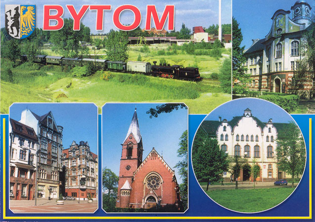 Bytom, Pociag retro 13.09.2003 - Liceum - kosciol ewamgelicki w Miechowicach - Sad Rejonowy
